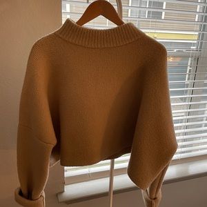 Camel cropped sweater